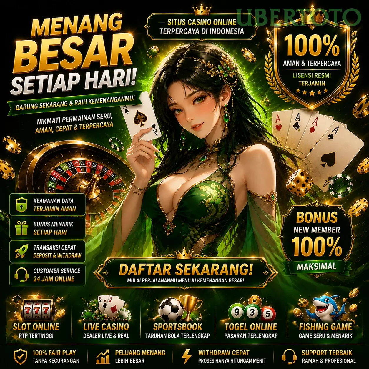 Main ubertotoq Menang Jackpot Besar